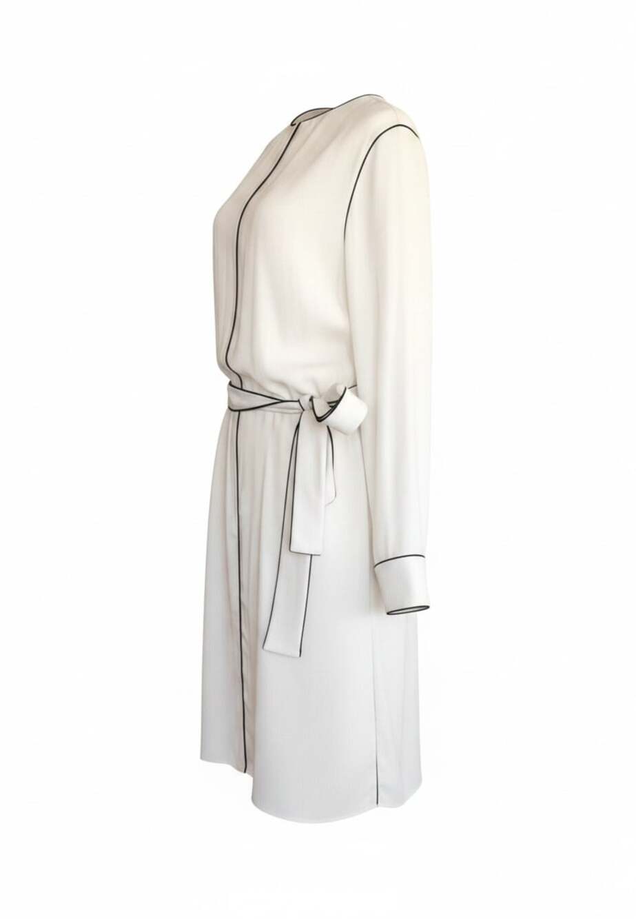 Reiss Elainy Belted Trim Dress in Cream - Picture 4 of 6